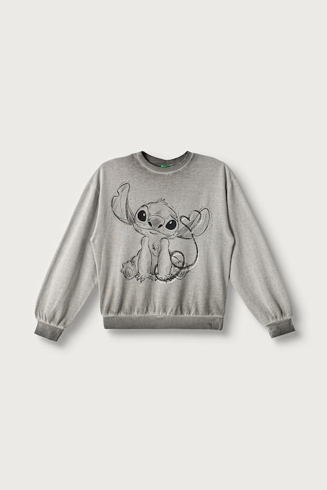 United Colors of Benetton Felpa per bambini in cotone grigia 3WITC10U5
