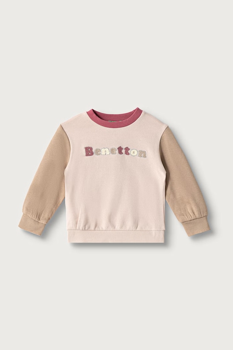 United Colors of Benetton Felpa per bambini in cotone multicolore 3J70G10NG