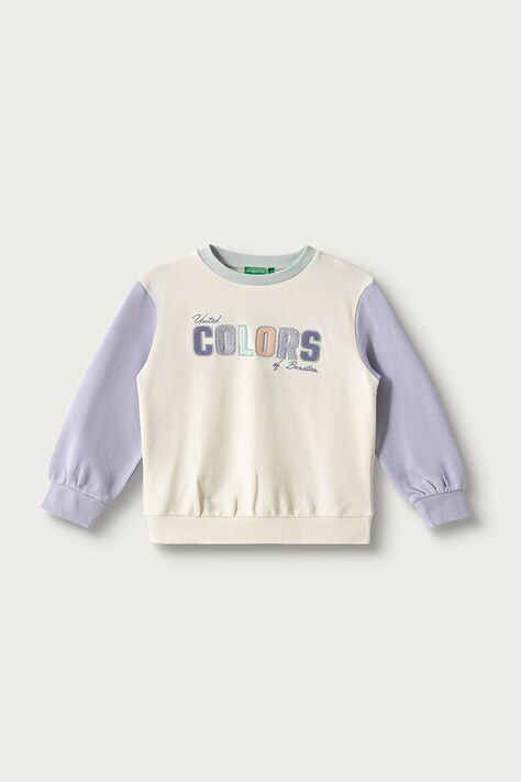 United Colors of Benetton Felpa per bambini in cotone multicolore 3J70G10NG