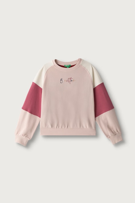 United Colors of Benetton Mikina detská bavlnená ružová 3J68C10U7
