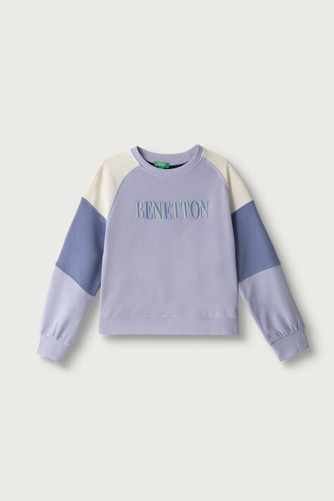 United Colors of Benetton Mikina detská bavlnená fialová 3J68C10U7