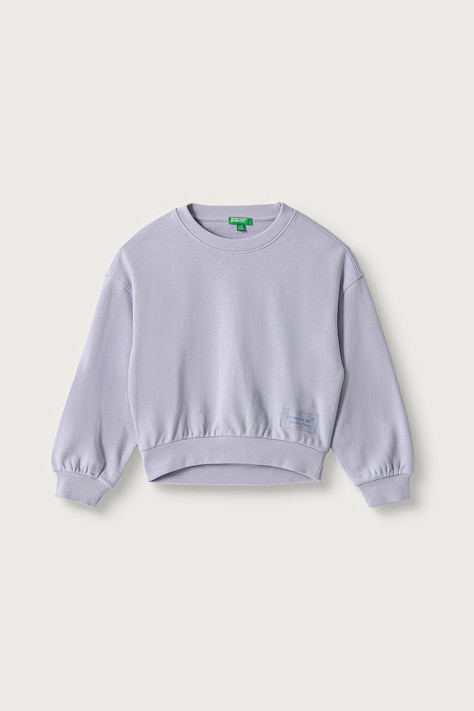 United Colors of Benetton Felpa per bambini in cotone violetta 38O3C10U6