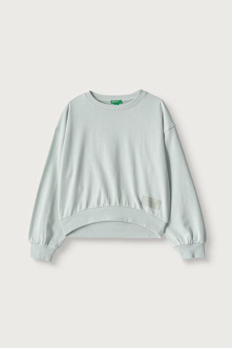 United Colors of Benetton Суичър за деца от памук зелен 38O3C10U6