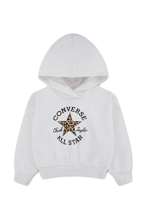 Converse Bluza z kapturem dziecięca z bawełną biała 4CJ841
