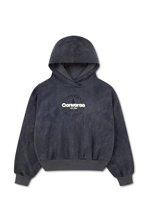 Converse Bluza z kapturem dziecięca z bawełną czarna 4CJ838