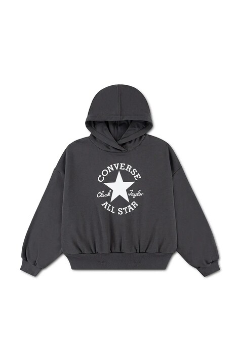 Converse Bluza z kapturem dziecięca z bawełną czarna 4CJ024