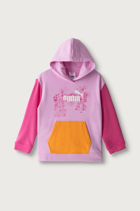 Puma Μπλούζα με κουκούλα παιδική με βαμβάκι PUMA X DORA Hoodie ροζ 637620
