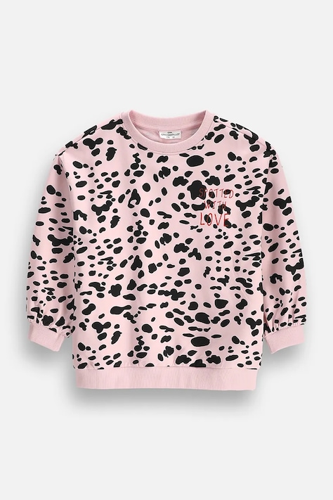 Coccodrillo Bluza dziecięca z bawełną różowa TINNY TROUBLE GIRL KIDS