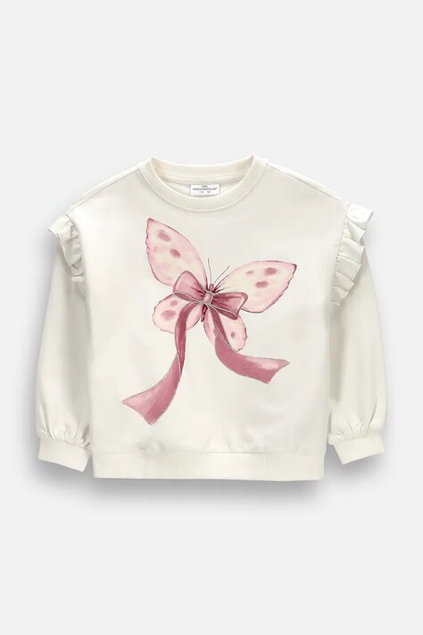 Coccodrillo Mikina dětská bavlněná béžová FAIR FROST GIRL KIDS