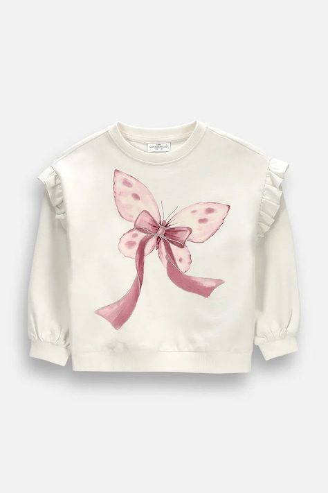 Coccodrillo Mikina dětská bavlněná béžová FAIR FROST GIRL KIDS