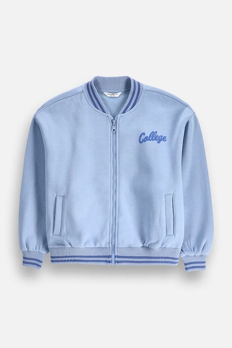 Coccodrillo Bluza rozpinana dziecięca z bawełną niebieska EVERYDAY GIRL A