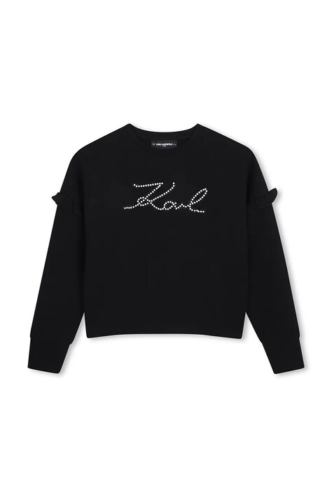 Karl Lagerfeld кофта дитяча з бавовною — AW26-BLGZSN, чорний — фото 2