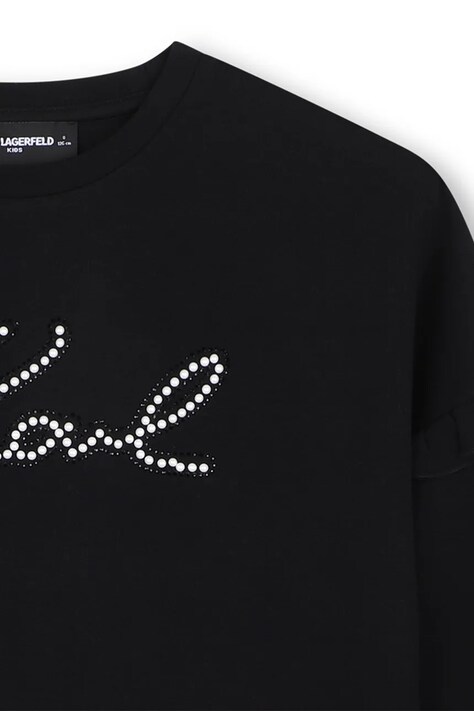 Karl Lagerfeld кофта дитяча з бавовною — AW26-BLGZSN, чорний — фото 4