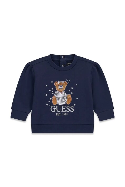 Guess Bluza dziecięca bawełniana granatowa K6BQ02 K5894