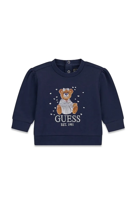 Guess Bluza dziecięca bawełniana granatowa K6BQ02 K5894