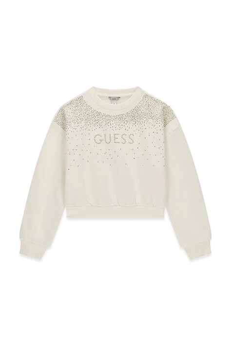 Guess Bluza dziecięca bawełniana beżowa J6BQ02 K6084
