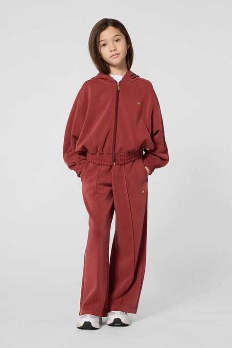 BOSS Bluza rozpinana z kapturem dziecięca z modalem czerwona J53464