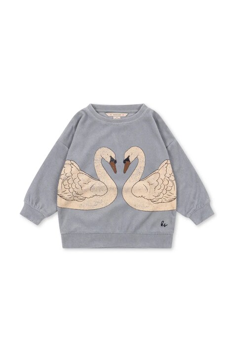 Konges Sløjd bluza dziecięca z bawełną ITTY SWEATSHIRT GOTS niebieska KS107615
