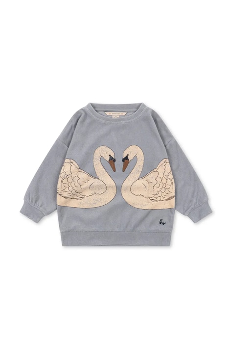 Konges Sløjd bluza dziecięca z bawełną ITTY SWEATSHIRT GOTS niebieska KS107615