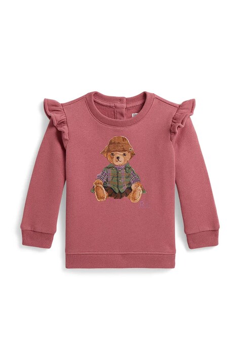 Polo Ralph Lauren μπλούζα παιδική με βαμβάκι ροζ 310B30178001