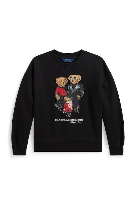 Polo Ralph Lauren Μπλούζα παιδική με βαμβάκι μαύρη 313B31542001