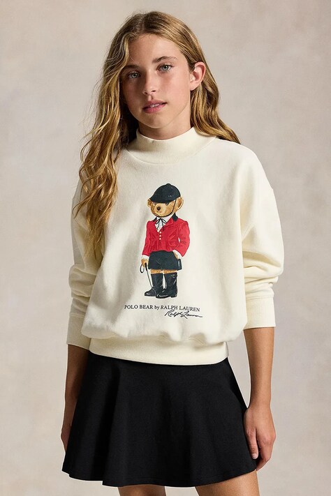 Polo Ralph Lauren Mikina detská s bavlnou béžová 313B28482001