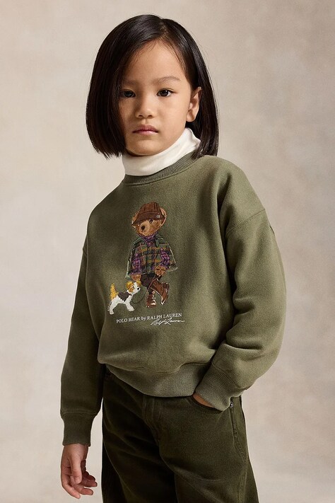 Polo Ralph Lauren μπλούζα παιδική με βαμβάκι πράσινη 312B26298001
