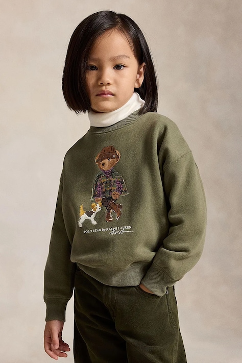 Polo Ralph Lauren μπλούζα παιδική με βαμβάκι πράσινη 312B26298001