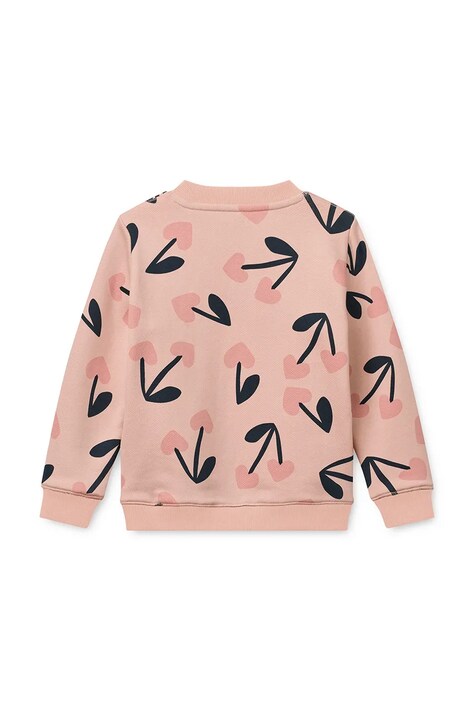 Liewood bluza dziecięca bawełniana Ridley Printed Sweatshirt różowa LW20989
