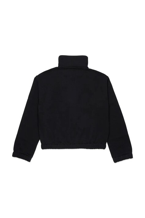 Diesel bluza rozpinana dziecięca z bawełną SALILA SWEAT-SHIRT czarna J02916