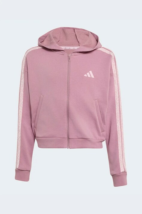 adidas Dukserica sa kapuljačom za djecu s pamukom ljubičasta KC7204