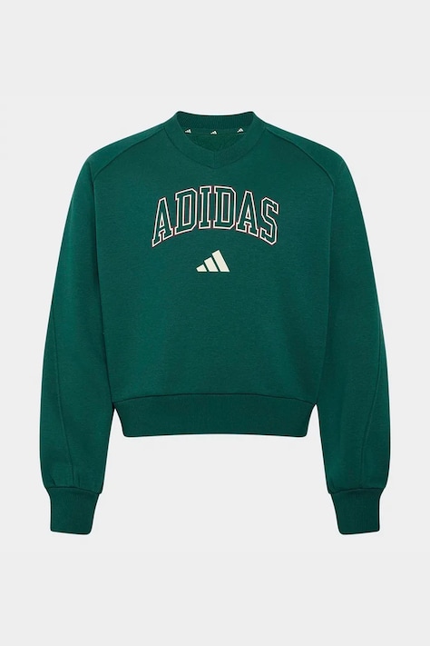 adidas bluza dziecięca z bawełną zielona KS5137