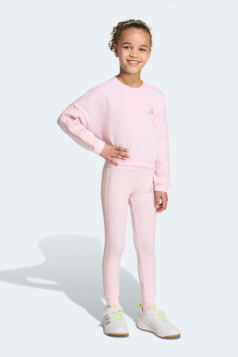 adidas komplet dziecięcy z bawełną różowy KC7211