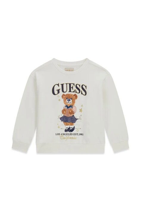Guess bluza dziecięca bawełniana biała K6YQ05 K4422