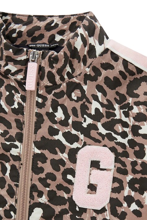Guess кофта на застібці дитяча бавовняна — AW26-BLGZZB, бежевий — фото 3