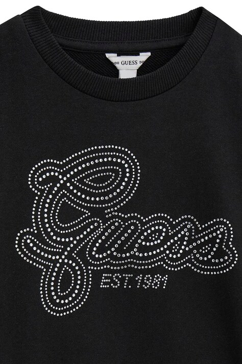 Guess кофта дитяча бавовняна — AW26-BLGZZE, чорний — фото 3