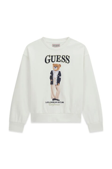 Guess bluza dziecięca bawełniana biała J6YQ01 K4419