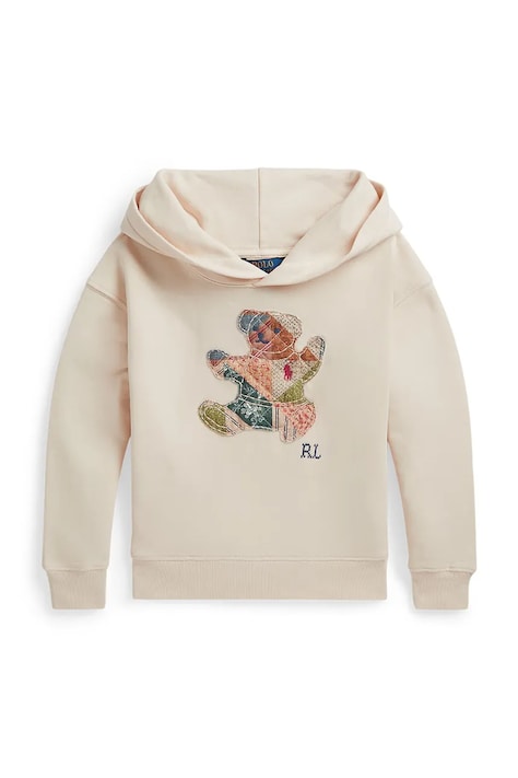 Polo Ralph Lauren bluza z kapturem dziecięca bawełniana beżowa 312B20037001