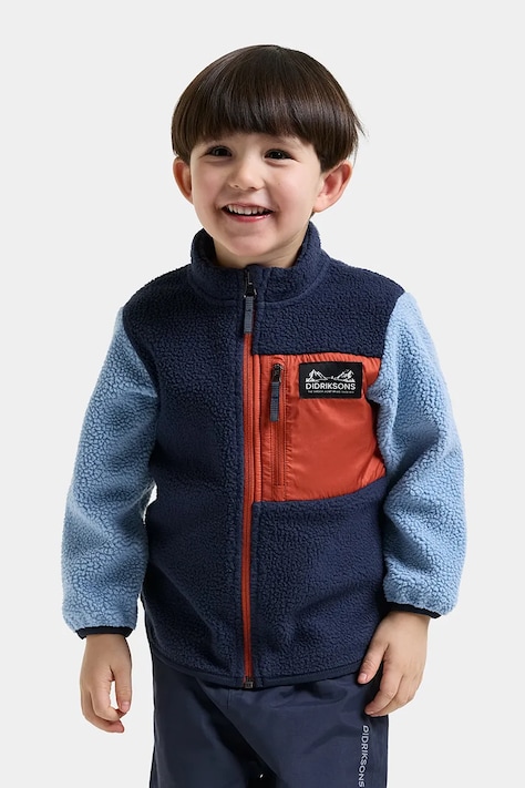 Didriksons Bluza rozpinana dziecięca polarowa ANTEN KIDS FULLZIP 2 niebieska 506323