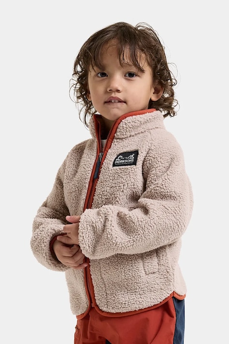 Didriksons Bluza rozpinana dziecięca polarowa GIBBS KIDS FULLZIP 2 beżowa 505577