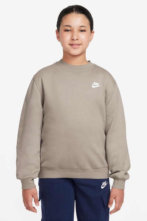 Nike Bluza dziecięca z bawełną Nike Sportswear Club Fleece beżowa FD3006