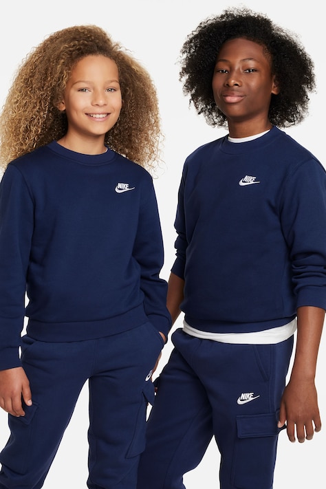 Nike Bluza dziecięca z bawełną Nike Sportswear Club Fleece granatowa FD3006