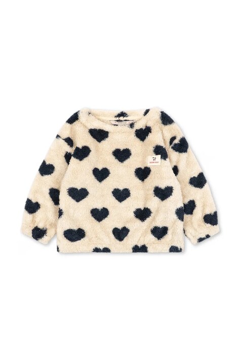 Konges Sløjd Bluza dziecięca polarowa COZY SWEAT SHIRT GRS beżowa KS107398