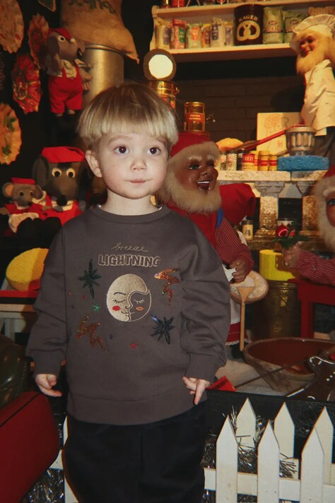 Konges Sløjd Bluza dziecięca z bawełną LOU SWEAT SHIRT GOTS szara KS106525
