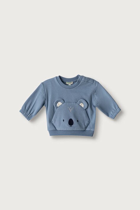 United Colors of Benetton Dukserica za bebe s pamukom plava 3YWVA107F