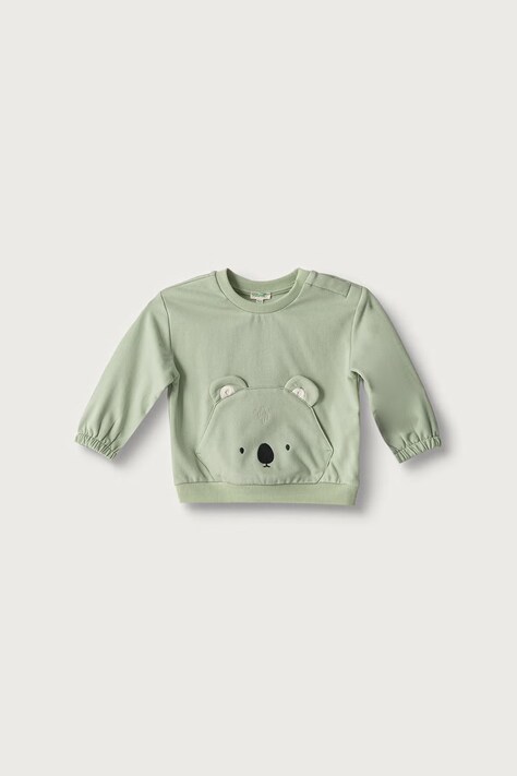 United Colors of Benetton Dukserica za bebe s pamukom zelena 3YWVA107F
