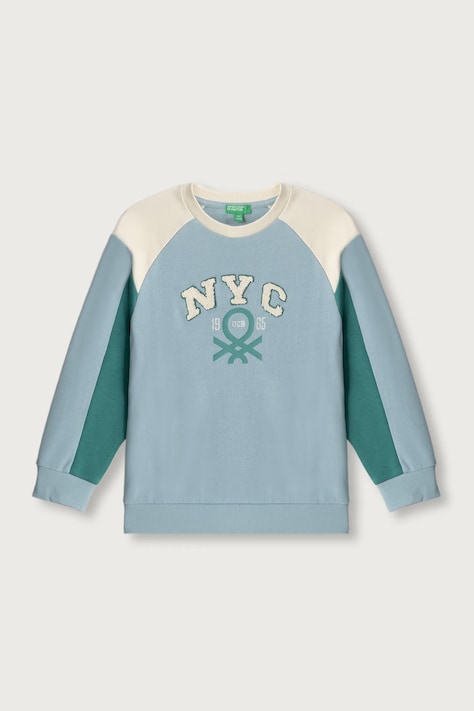 United Colors of Benetton Bluza dziecięca bawełniana niebieska 3J70G10NM
