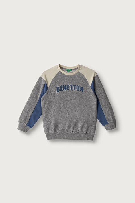 United Colors of Benetton Bluza dziecięca bawełniana szara 3J70G10NM