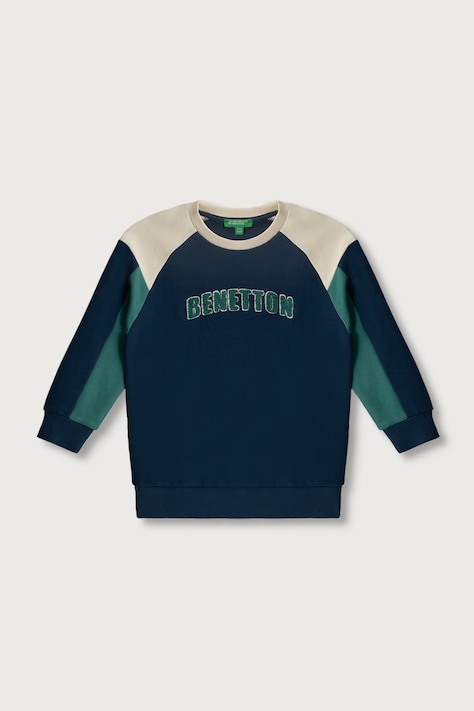 United Colors of Benetton Bluza dziecięca bawełniana granatowa 3J70G10NM
