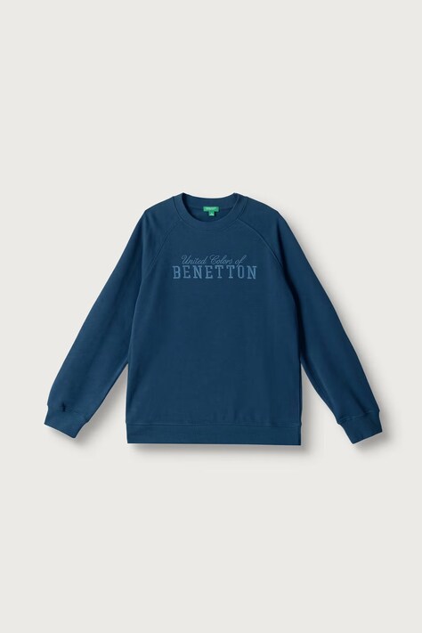 United Colors of Benetton Bluza dziecięca bawełniana granatowa 3J68C10UC